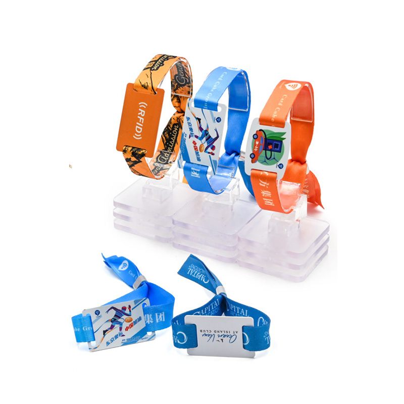 RFID硅膠腕帶定制廠家NFC尼龍織嘜IC腕帶織嘜手環(huán)3